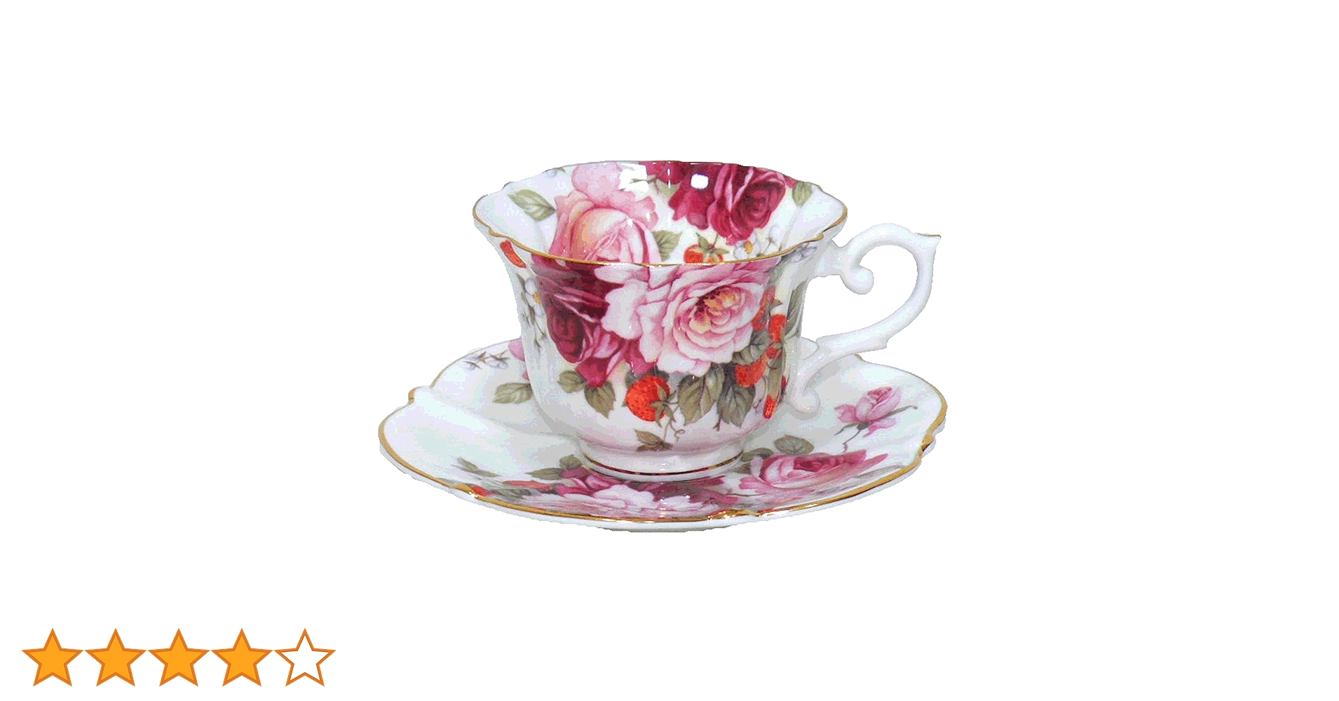 Amazon.co.jp: ロイヤルアーデン カップ&ソーサー ボーンチャイナ バラ